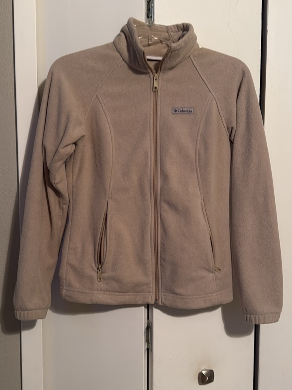 Columbia Beige Fleece Zip Jacket